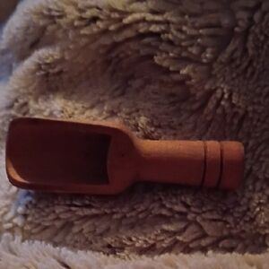 Mini Wooden Scooper in Brown Bath Salts, Sugar Scrubs, Tea 3"